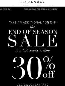 Final Hours: End of Season Sale ?