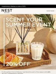 Find your summer scent with 20% off