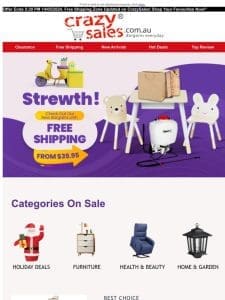 Free Shipping Zone Updated on CrazySales! Shop Your Favourites Now!*