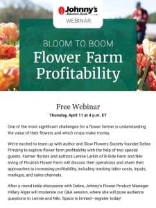 Free Webinar: Bloom to Boom – Flower Farm Profitability