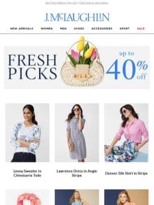 Fresh Picks Up To 40% Off