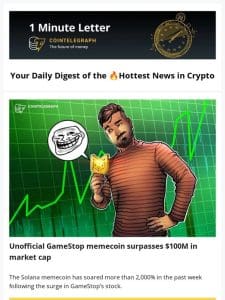 GameStop Memecoin Soars ， DeFi Credit Card on the Horizon， & More