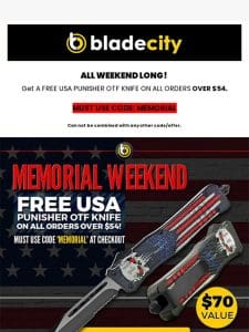 Get a FREE USA OTF Knife!