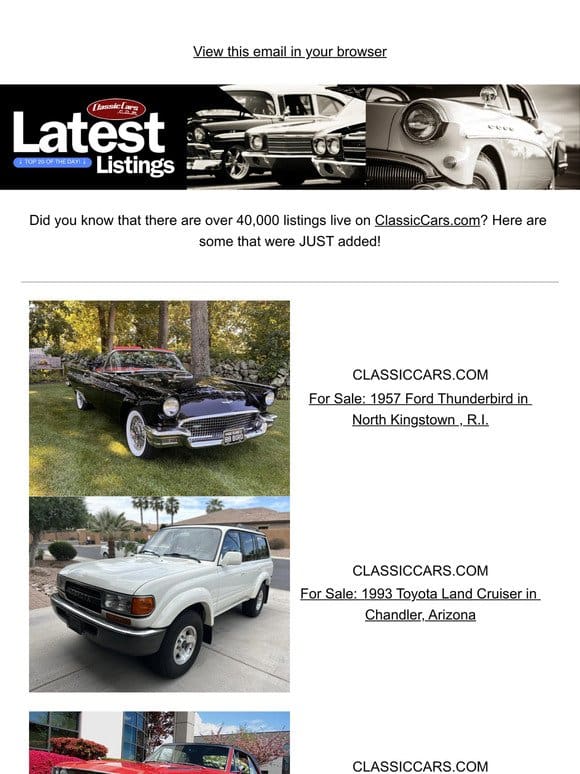 Get your dream car from ClassicCars.com