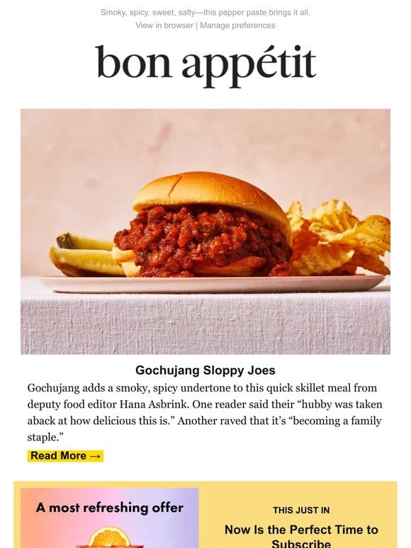 Gochujang Sloppy Joes