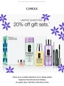 Going fast   Gift sets 20% off.