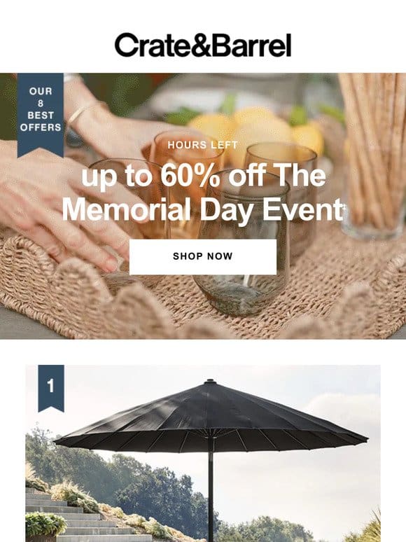 HOURS LEFT! Double Rewards + up to 60% off The Memorial Day Event →