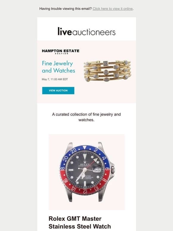 Hampton Estate Auction | Fine Jewelry and Watches