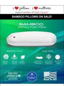 Happy Earth Day! Bamboo Pillows On Sale!