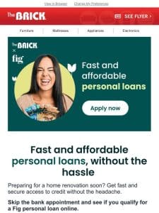 Hey there， NEW personal loan options available at the Brick!