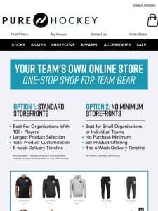 Hey， Choose Online Team Storefront That’s Right For Your Team!