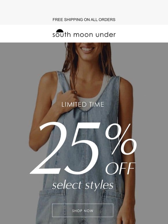 Hey， Want 25% off?