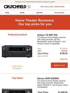 Home Theater Receivers: Our top picks