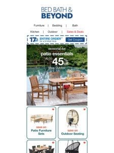 Host Patio Parties with Up to 45% Off Outdoor Furniture