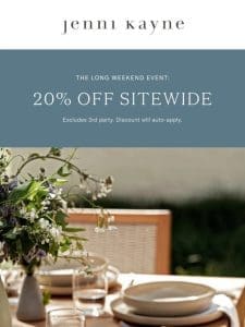 Hosting Must-Haves: Now 20% Off