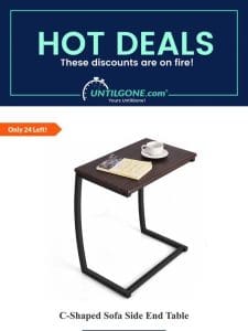 Hot Deals – 63% OFF C-Shaped Sofa Side End Table