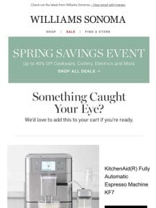 How about another look? + Spring Savings Event!