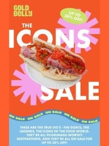 Icons SALE! 30% OFF Willie Mae’s + Di Fara + Veniero’s!