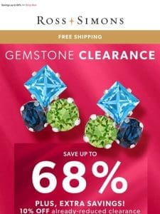 In need of new gemstone jewelry? These styles are on clearance… and an EXTRA 10% OFF