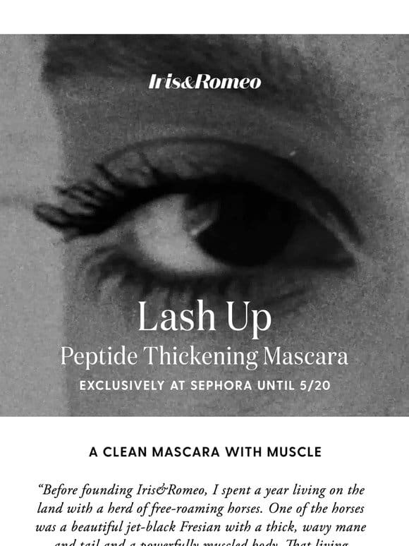 Introducing Lash Up Peptide Thickening Mascara