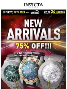 Invicta BRAND NEW Styles At 75% OFF ❗️