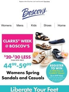 It’s Clarks Week @ Boscov’s