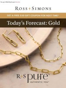 It’s your time to SHINE ☀️ Explore gorgeous 14kt gold jewelry from RS Pure