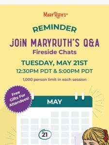 Join MaryRuth tomorrow  ️