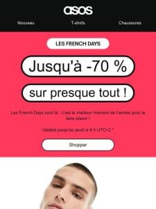 Jusqu’à -70 % sur presque tout !