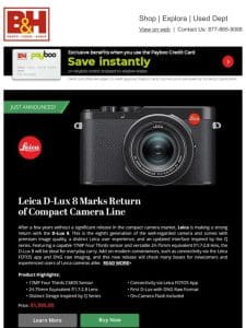 Just Announced: Leica D-Lux 8 + New Gear from Panasonic， Profoto， Microsoft & Sonos!