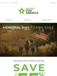 Kick off summer with Memorial Day savings!