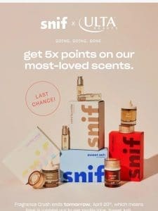 LAST CHANCE: 5x points at Ulta Beauty!