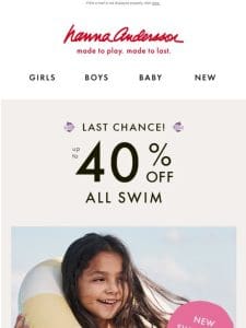LAST CHANCE: Up To 40% Off ALL Swim