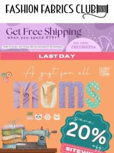 LAST DAY to Save 20% Off Sitewide