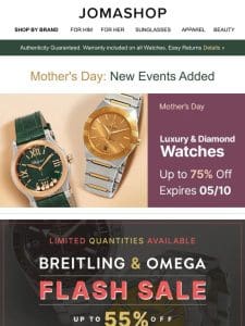 LUXE & DIAMOND WATCHES ? BREITLING ? OMEGA ? SPRING FRAGRANCES ? SALVATORE FERRAGAMO ?? COACH ? & MORE