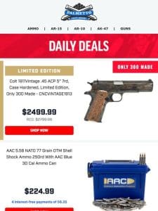 Last Chance Deals On Norma 108gr MHP For $6.99， CZ Scorpions， & $29 Stripped Lowers!