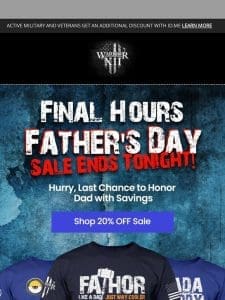 Last Chance: Father’s Day Sale Ends Today