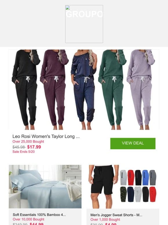 Leo Rosi Women’s Taylor Long Sleeve and Jogger Lounge Set (S-2XL) and More