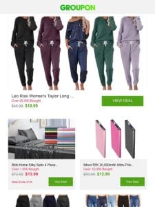 Leo Rosi Women’s Taylor Long Sleeve and Jogger Lounge Set (S-2XL) and More