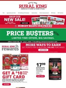 Low Everyday Prices on Dog & Cat Food， Bird Seed + Get $10 RK Gift Card w/Select Purina ONE Purchases!