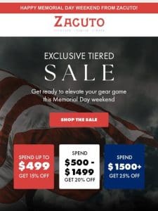 MEMORIAL DAY WEEKEND DEALS START NOW