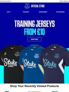 Matchday Offers: Training Jerseys From ￡10!