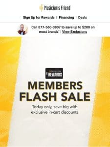 Members Flash Sale starts NOW
