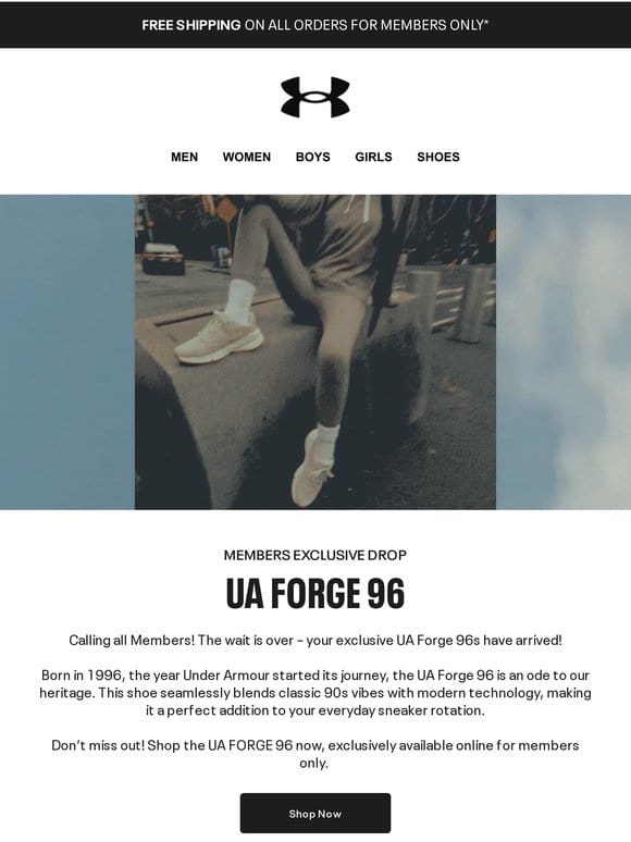 Members exclusive – UA FORGE 96 is here