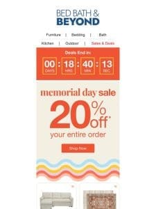 Memorial Day Doorbusters End