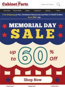 Memorial Day Mega Sale: Up to 60% Off Cabinet Organizers – Shop Now