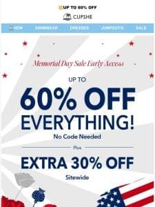 Memorial Day Sale Early Access