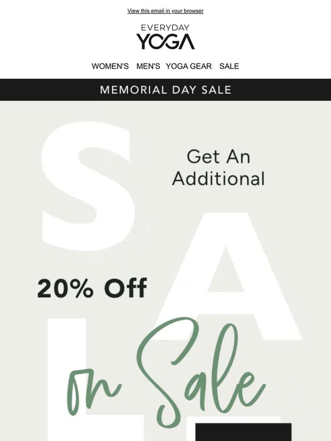 Memorial Day Sale: Extra 20%!