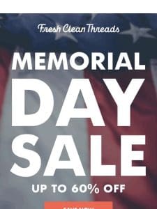 Memorial Day Sale: Happening NOW