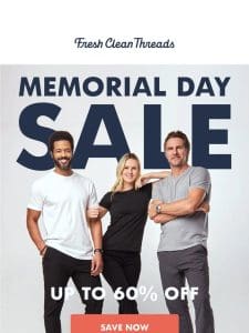 Memorial Day Sale Starts NOW!